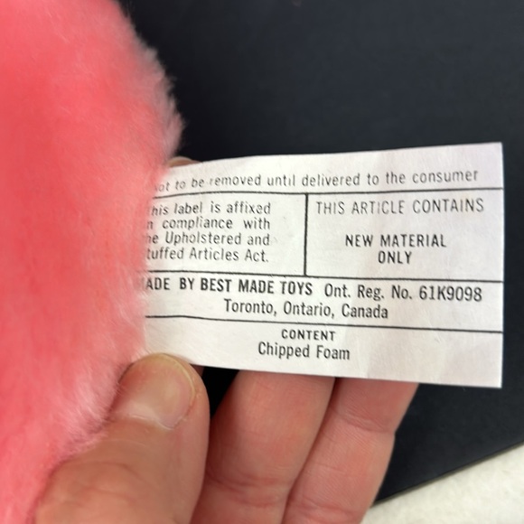 Retro kitsch 14.5” rubber face pink plush dress pyjama girl Made in Toronto - Picture 14 of 16